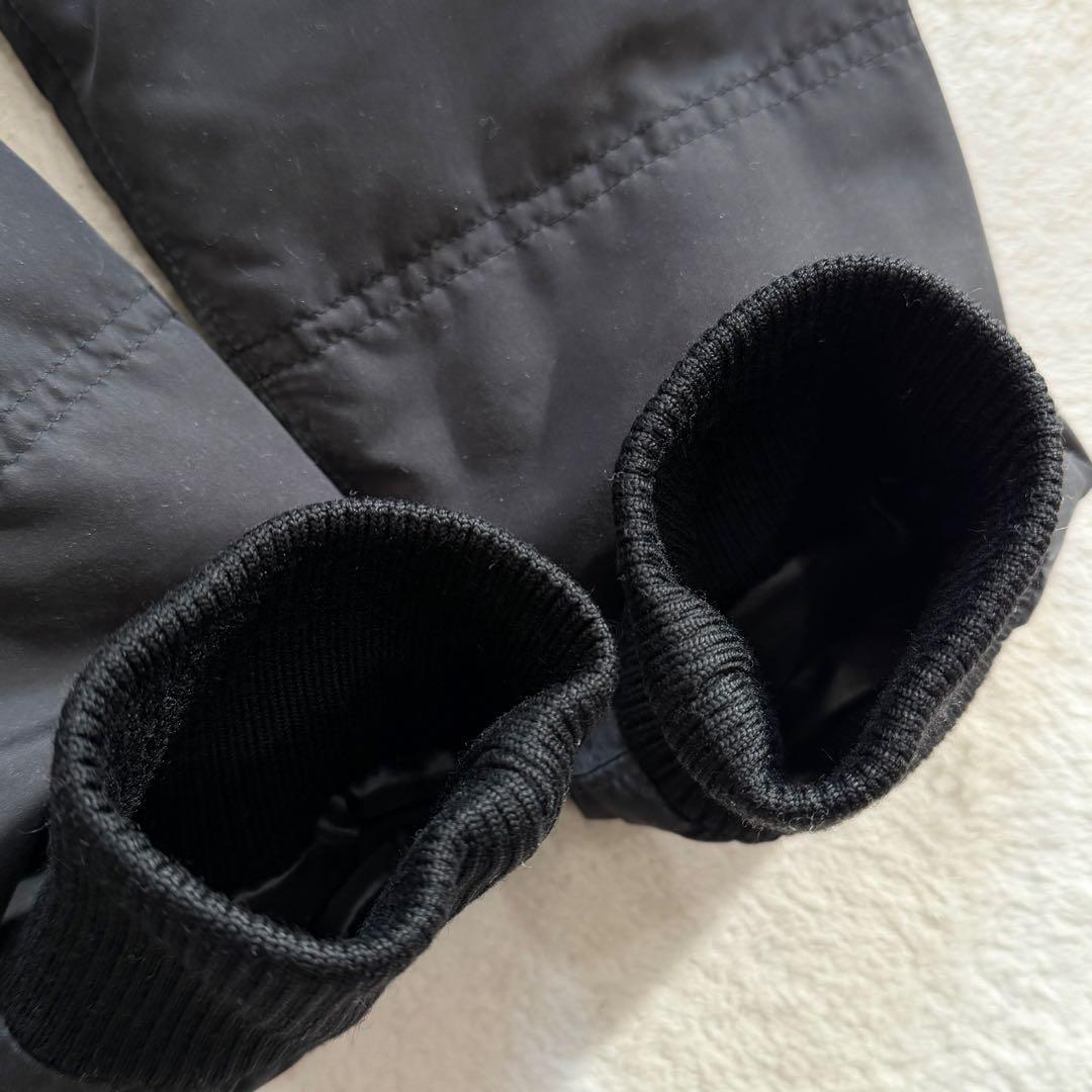 レオナール　ダウンコート　フェザー　フード　ロゴ刻印ボタン　日本製　ブラック　M