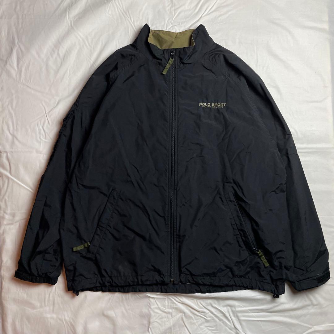 【ea16】POLO SPORT　ナイロンジャケット　サイズLL　ブラック 90