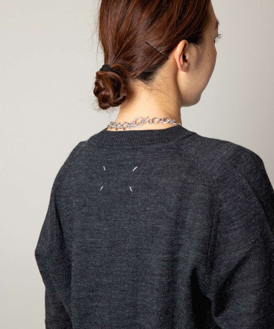 美品 メゾンマルジェラ エルボーパッチニット XS