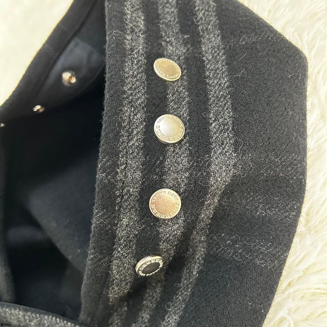 【希少】バーバリーブルーレーベル　ダッフルコート　全面チェック　ウール