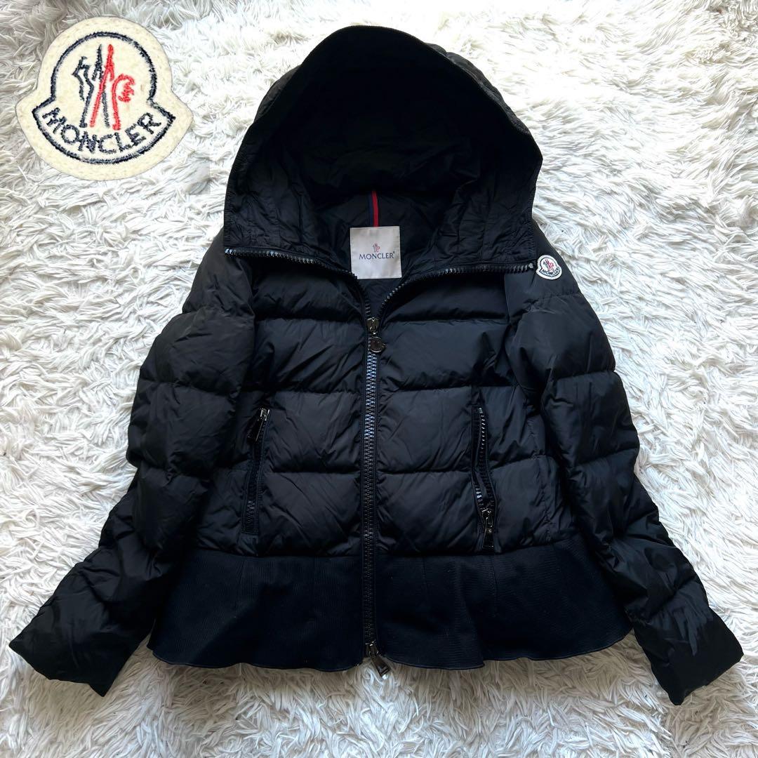 中古良品 モンクレール NESEA ネセア 1 QRコード鑑定済 ブラック 黒