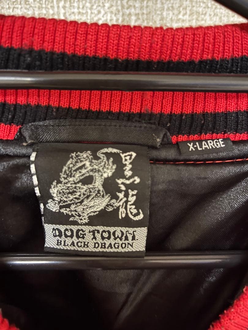 DOG TOWN BLACK DRAGON スカジャン　赤×黒