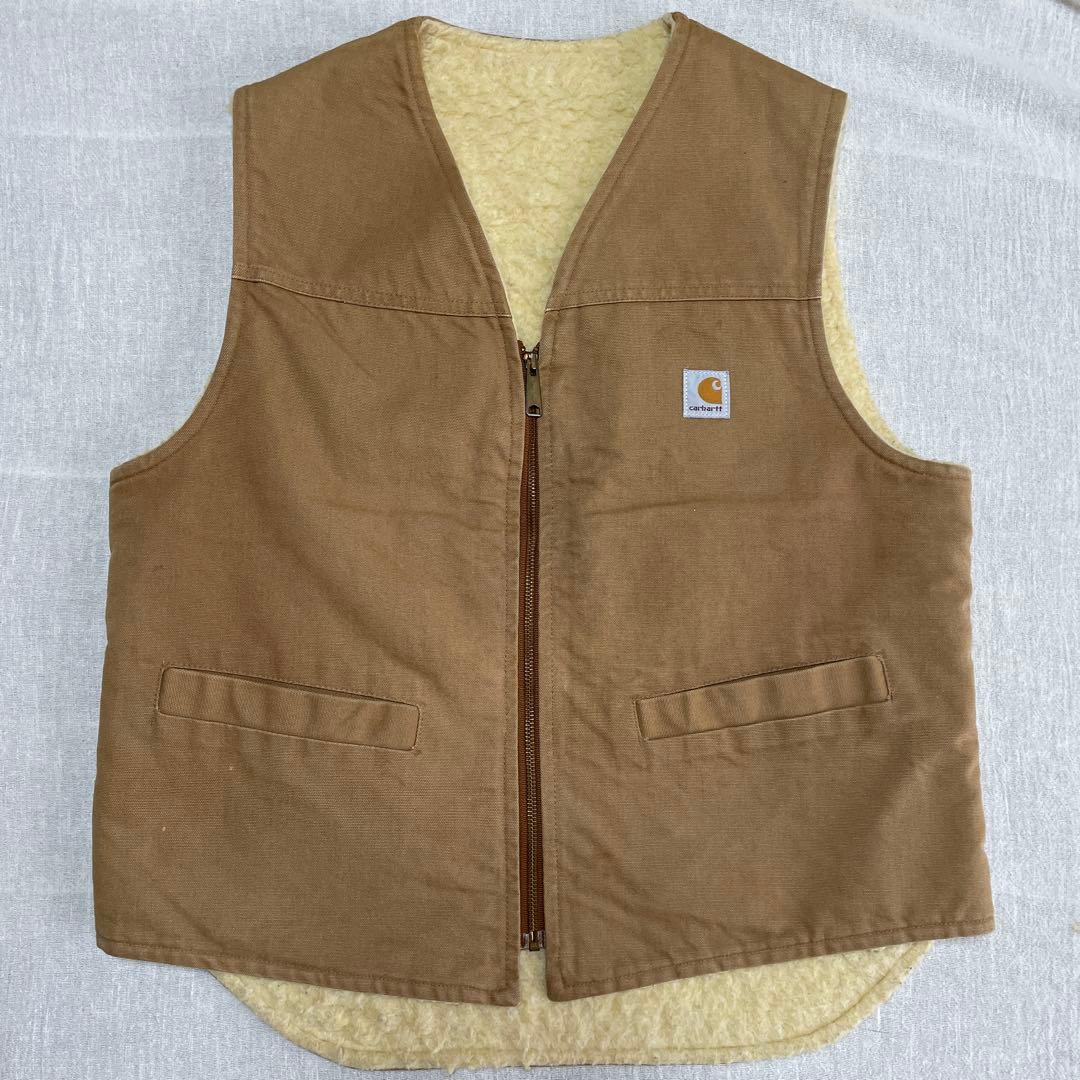 カーハート　ブラウンダックボアベスト　made in USA