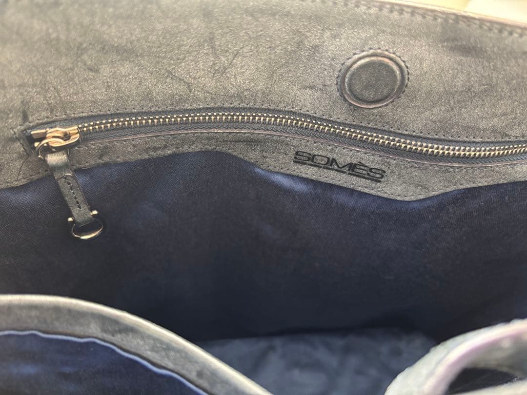 ソメスサドル somes スクエア トートバッグ SQ-01 ネイビー レザー