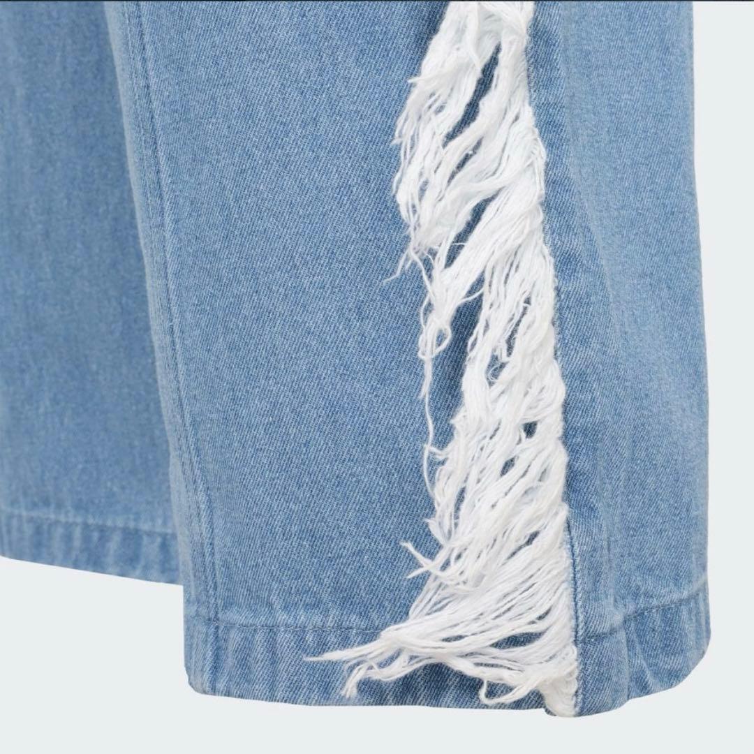 完売　adidas KSENIASCHNAIDER デニム フレイドジーンズ