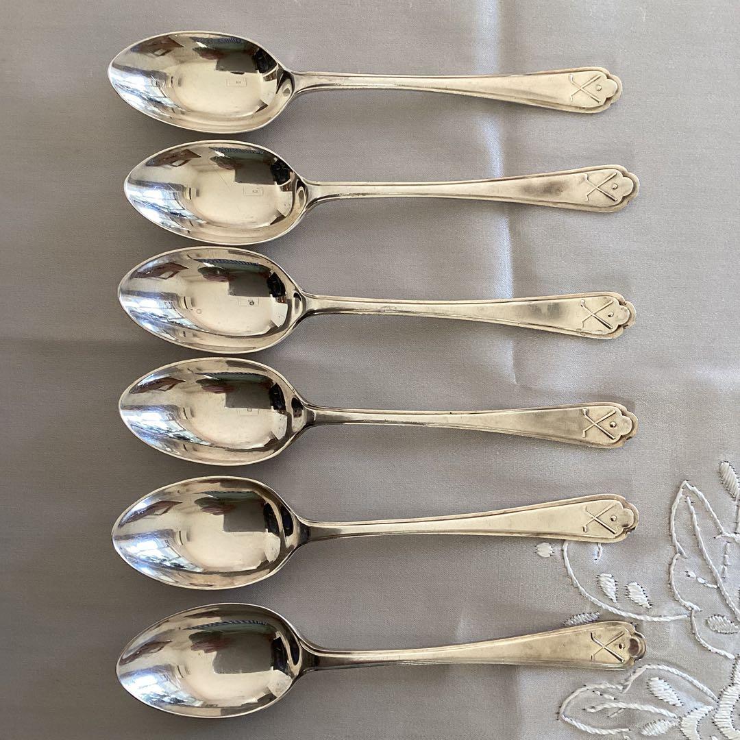 【ひろちゃん】英国　純銀　コーヒースプーン　　6本セット