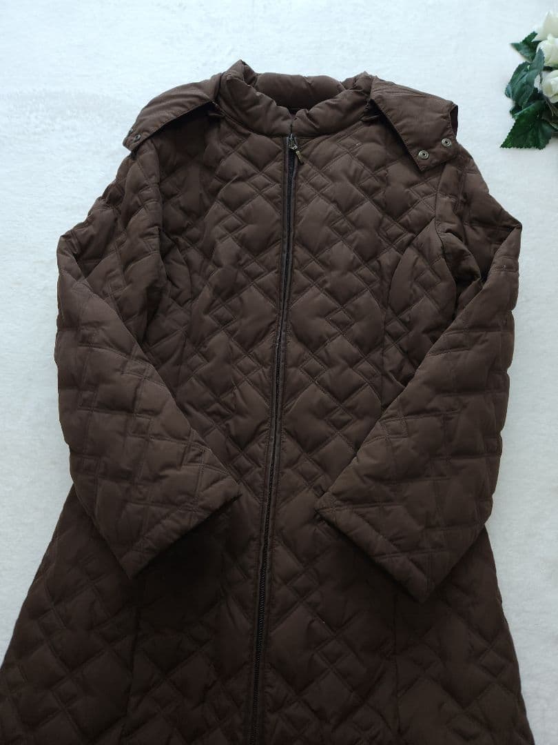 AIGNER 美品 高級ロングコート フード*着脱可能