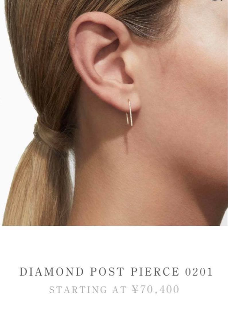 SHIHARA シハラ　ダイヤモンドポストピアス0201
