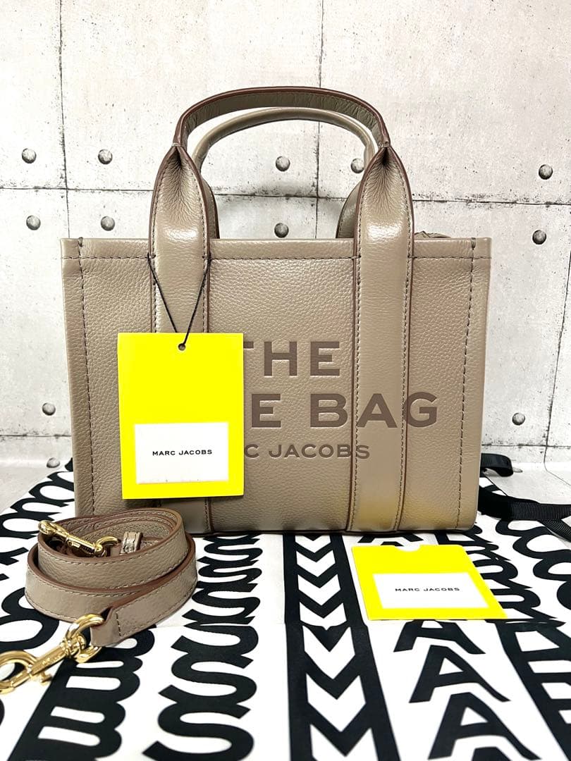 マークジェイコブス レザー ミニ トートバッグ ショルダーバッグ 055セメント