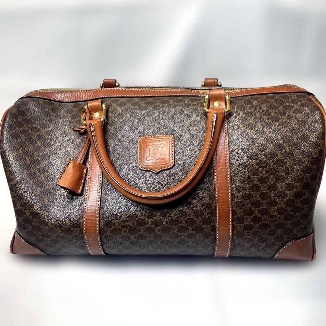 【たろう】 オールドセリーヌ　トリオンフ　ボストンバッグ　マカダム柄