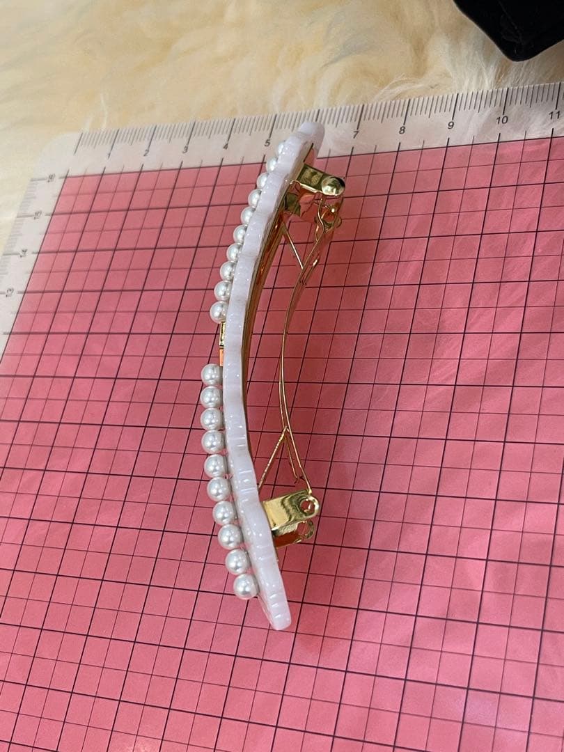 ALEXANDRE DE PARIS パールデザイン バレッタ (8 cm)