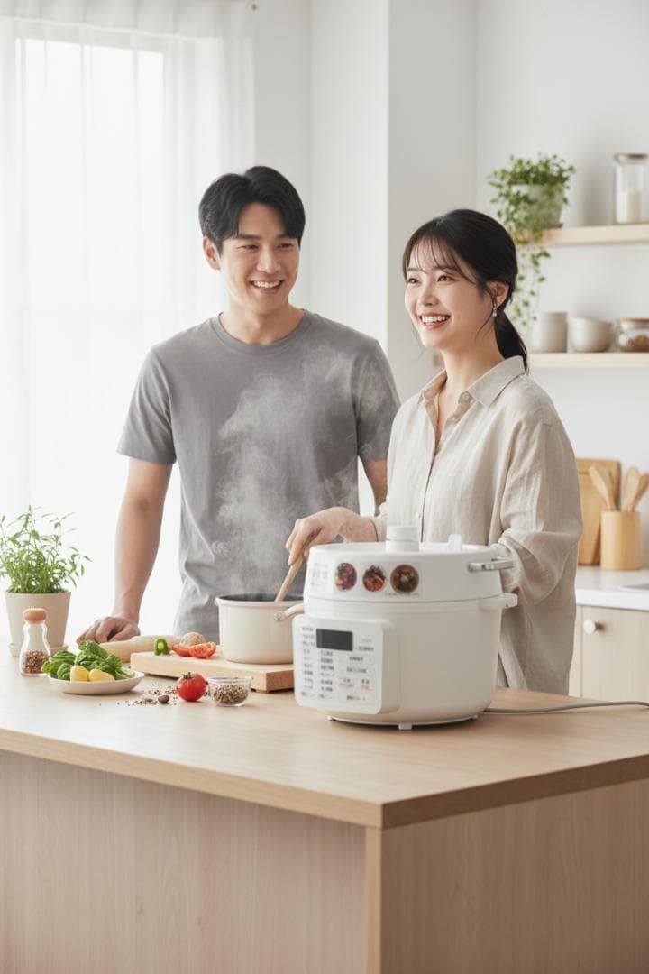 ●白米3合、玄米2合炊き●アイリスオーヤマ 電気圧力鍋●PC-MA2-W