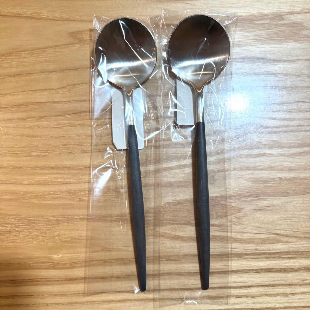 【新品未使用】　クチポール　ゴア　ブラック　シルバー　カトラリーセット