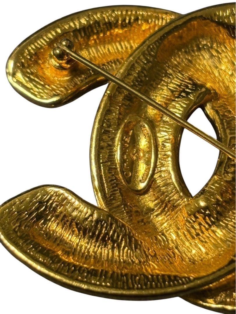 CHANEL シャネル マトラッセ ココマーク ゴールド　ブローチ