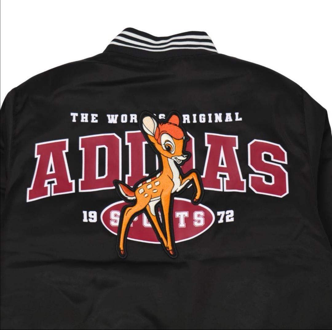 【新品】Bambi×adidas 黒★サテンボンバージャケット★中綿ジャケット