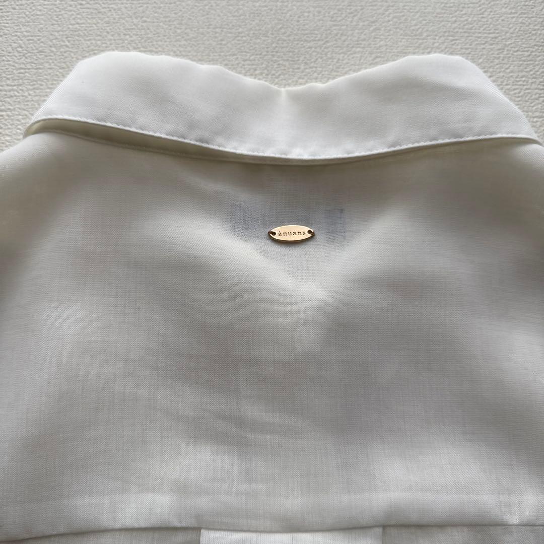 【美品✨】anuans アニュアンス ミニマルシアーオーバーシャツ 手洗い　白