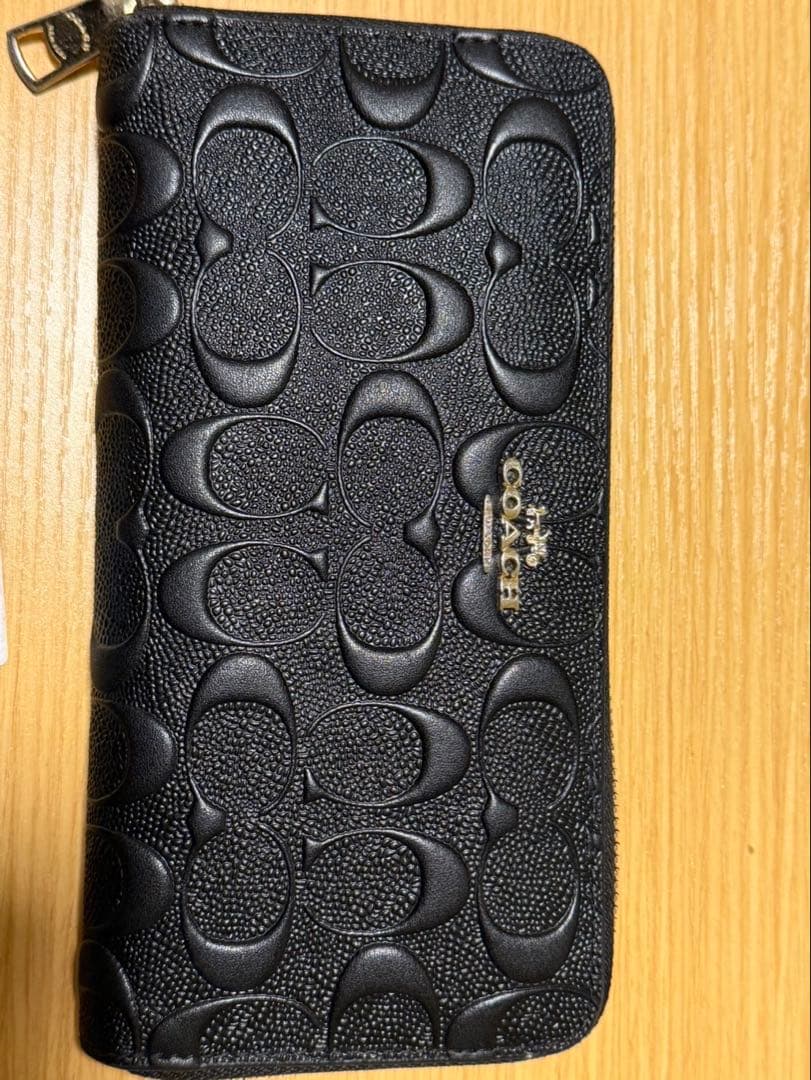 Coach ブラック レザー 長財布