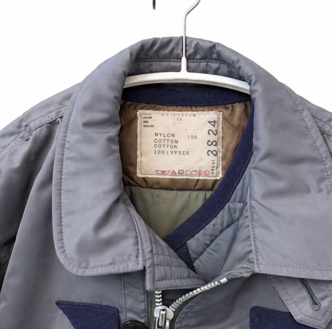 【〜2/8値下げ】sacai 22aw ナイロンツイルミックスブルゾン サイズ1