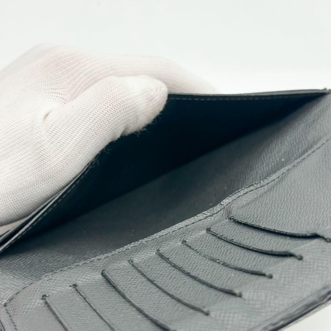 ルイヴィトン ポルトフォイユ ブラザ タイガ 二つ折り 長財布 レザー ブラック