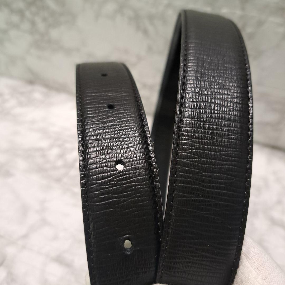 ✨️美品✨フェラガモ ダブルガンチーニ ベルト レザー シルバー 金具ブラック