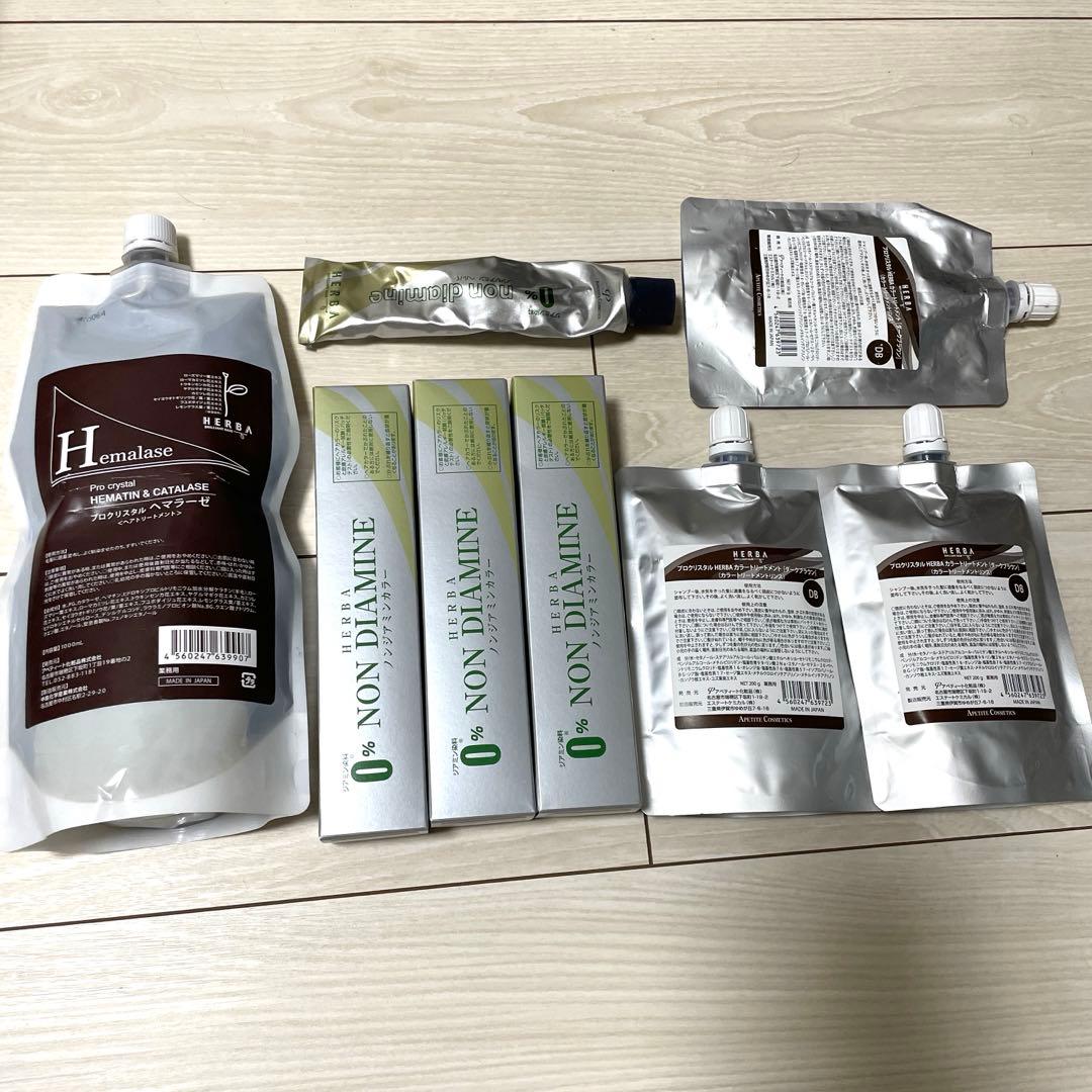 ヘルバ ノンジアミンヘアカラー　白髪染め　ダークブラウン　パーマ　カラーリング