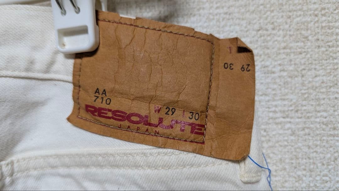 【送料込】RESOLUTE リゾルトAA710ホワイトデニムW29 L32新品