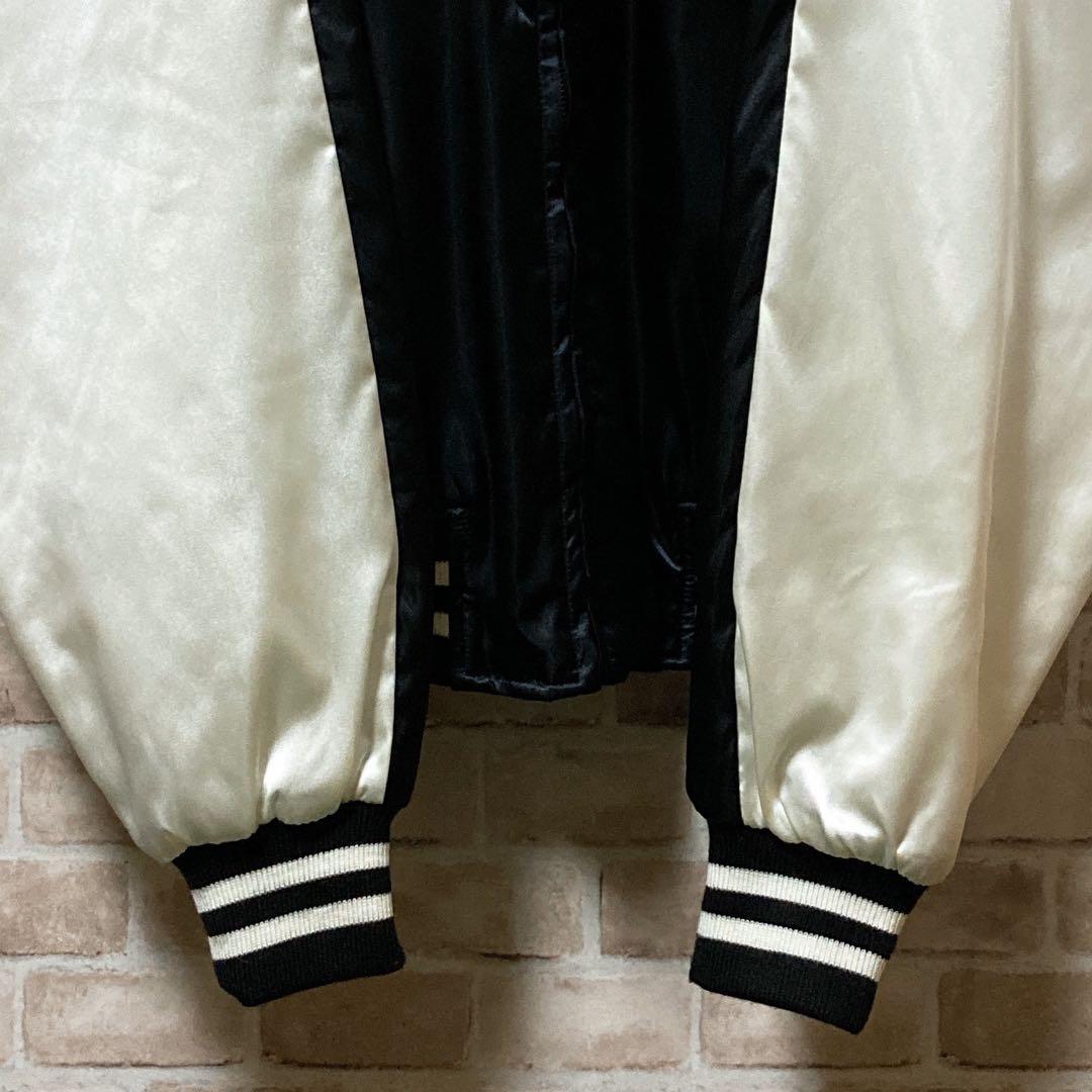 【希少】Hoshihime スカジャン　刺繍　鷹　龍　ビック刺繍　ブラック