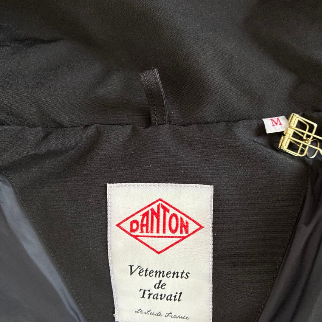 極美品 ダントン Bshop ダウンジャケット 黒 ファーフード付き レディース