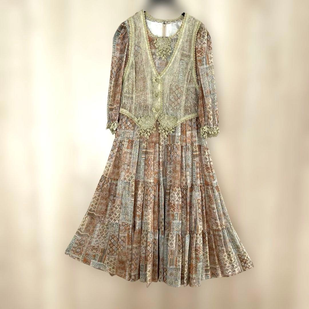 裸衣夢♡レースフレアスカート ワンピース