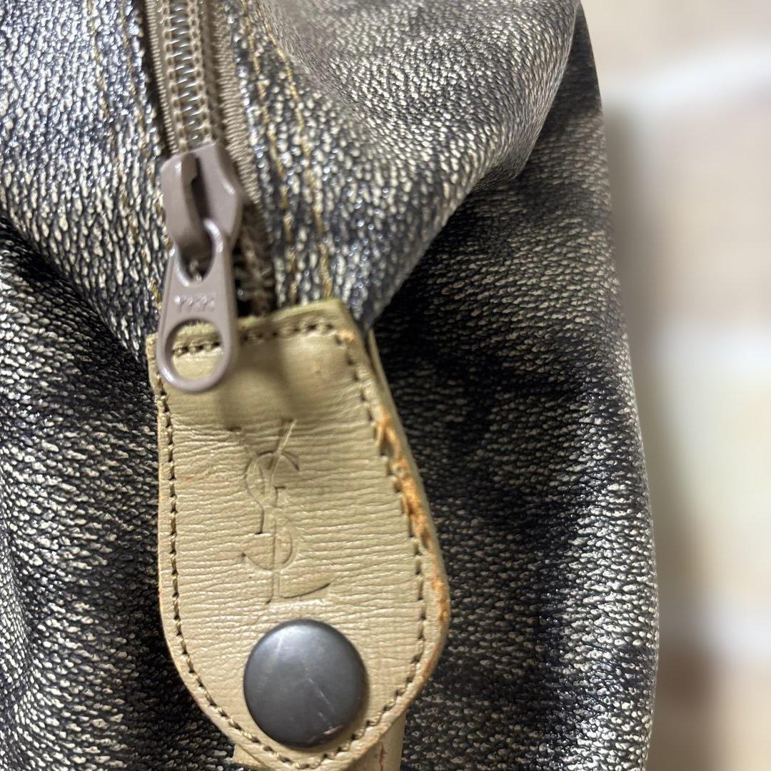 イヴサンローラン　ボストンバッグ　ジラフ柄　肩掛け　大容量　PVC 旅行バッグ