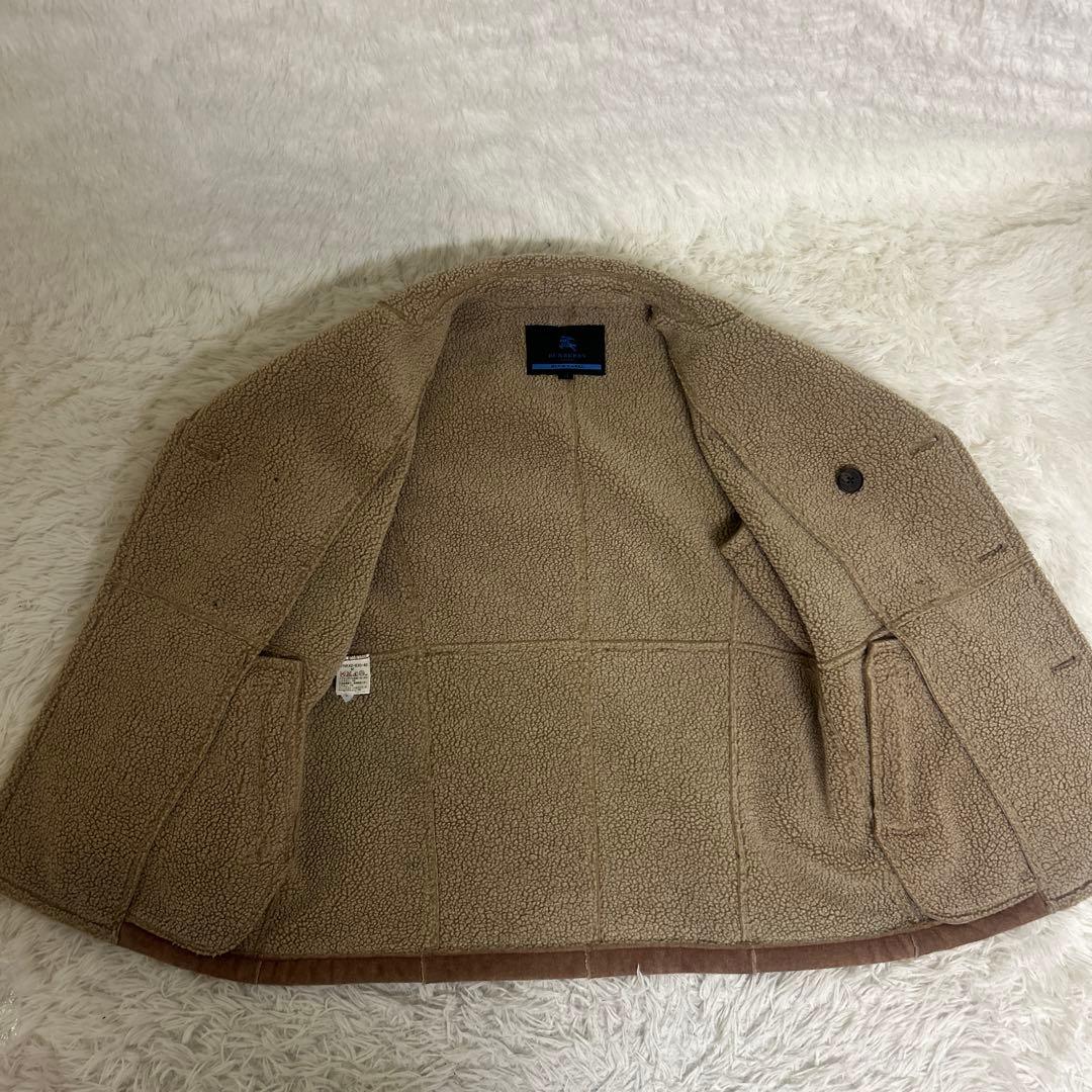 【極美品】バーバリー ブルーレーベル ムートン風コート ホースロゴ　ダブル