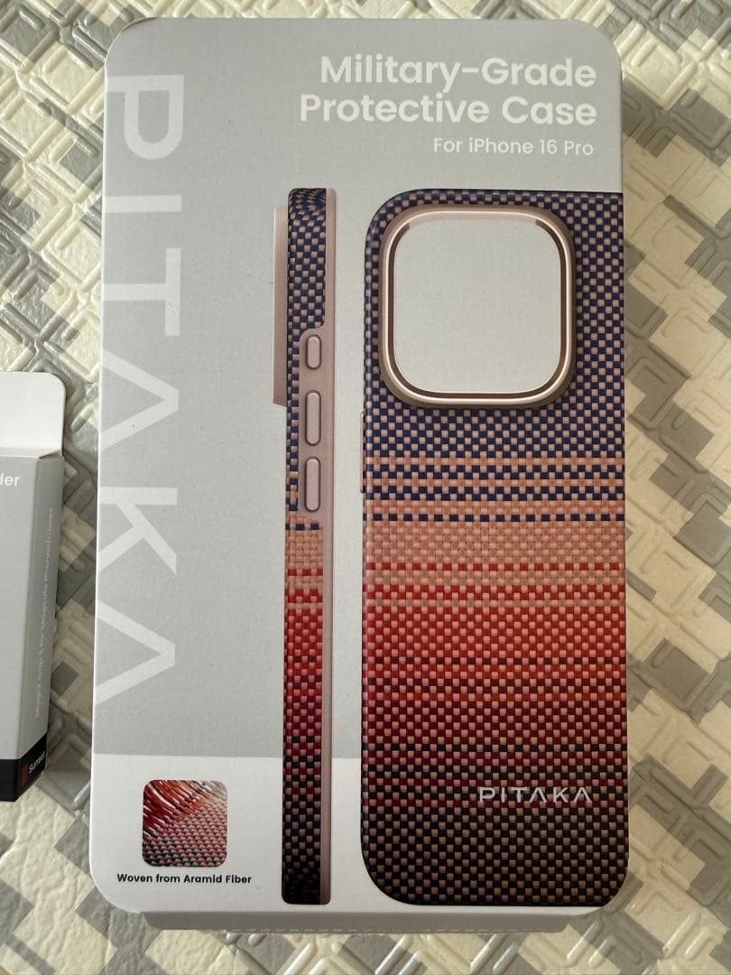 PITAKA iPhone16Pro用ケース　スマホリング　セット　sunset
