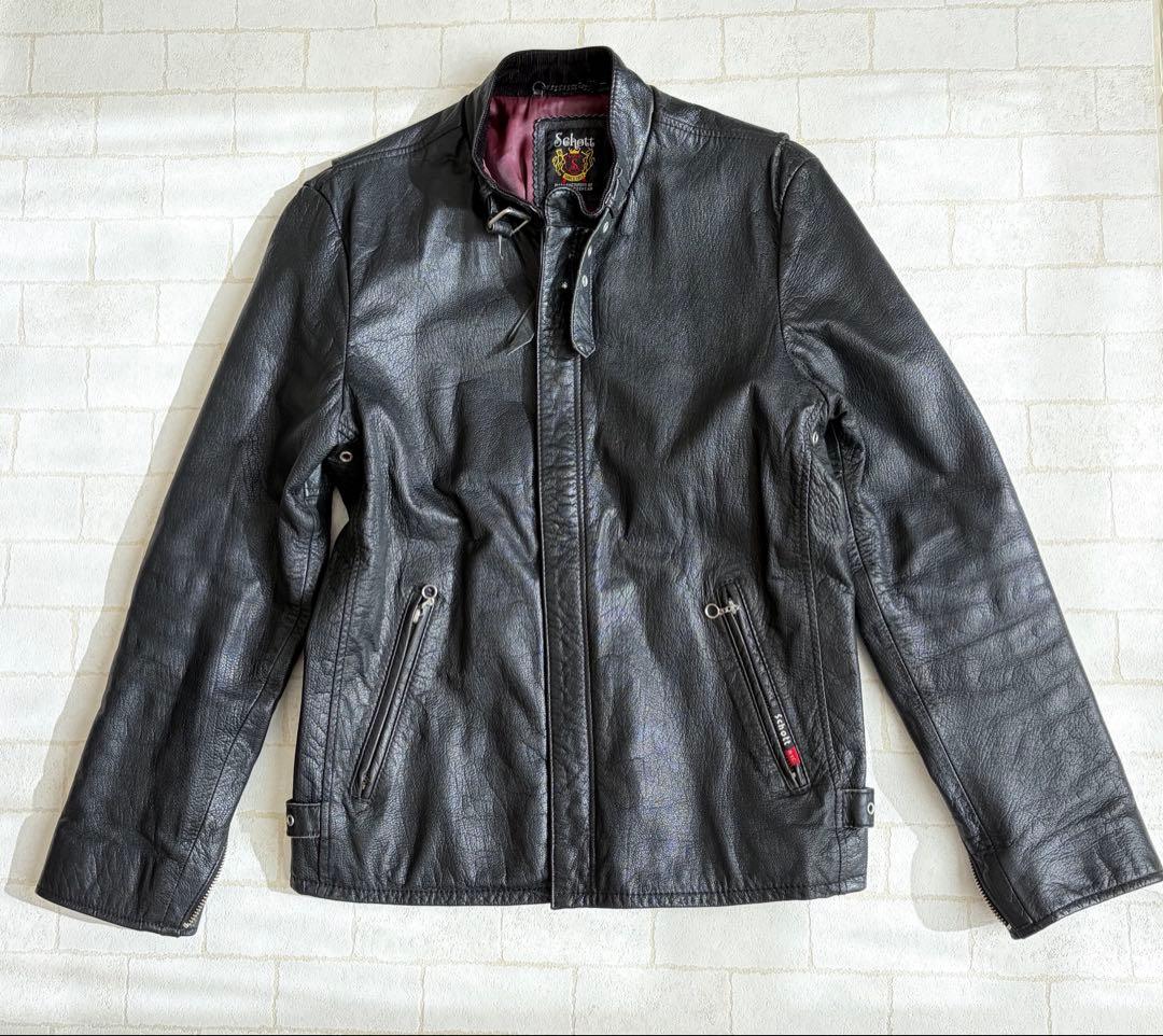 Schott シングルライダースジャケット ゴートスキン