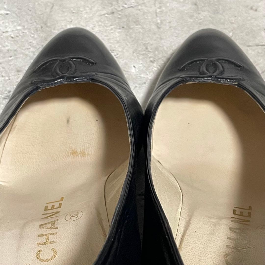 シャネル　CHANEL （35） レザーパンプス　ココマーク　フォーマル　黒