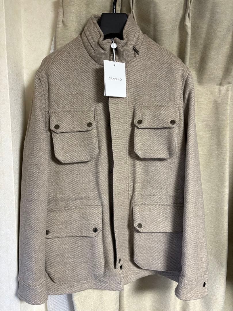SANNINO サンニーノ撥水フランネルフィールドジャケット ロロピアーナ生地