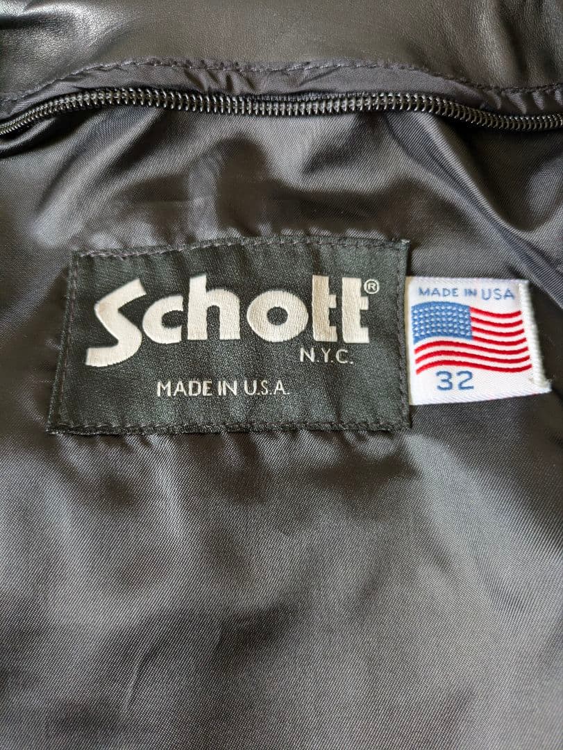 Schott ショット シングルライダース ボアライナー付き US32