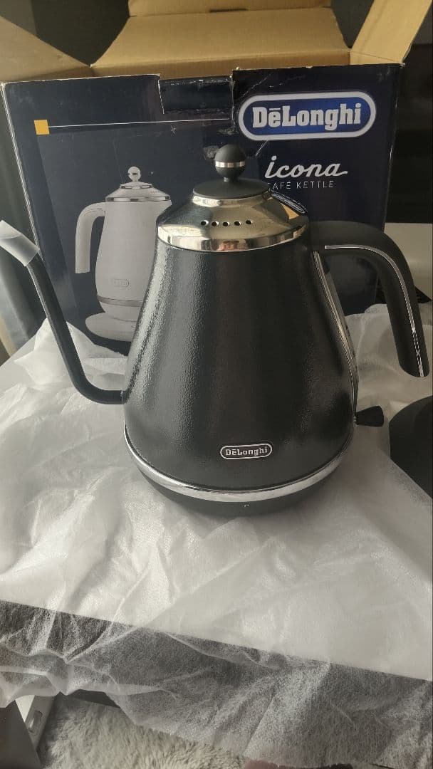 良品　DeLonghi Icona Cafe Kettle ブラック 1.0L