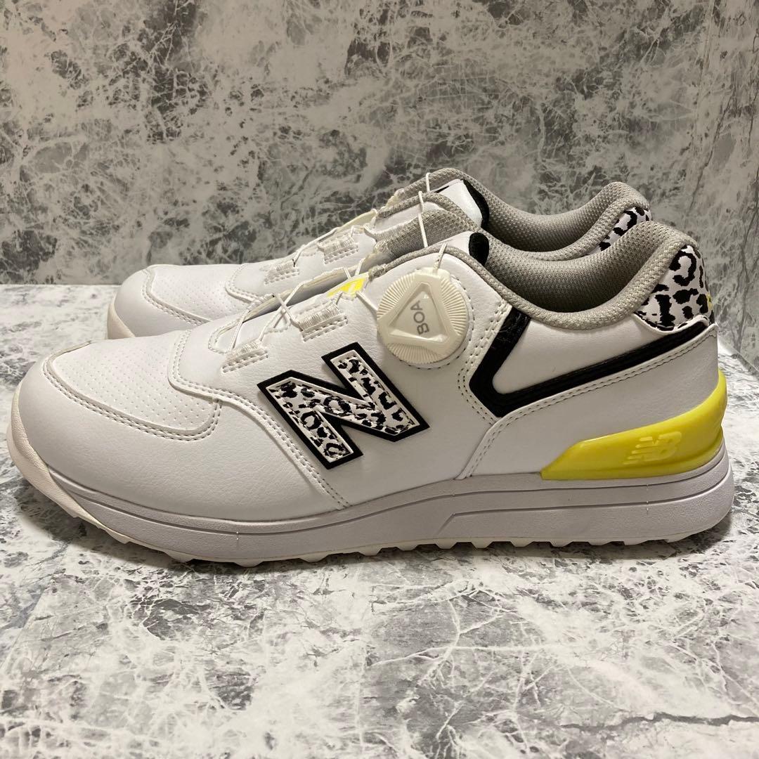 【極美品】ニューバランス ゴルフ ボアダイヤル レザー ホワイト 23.5