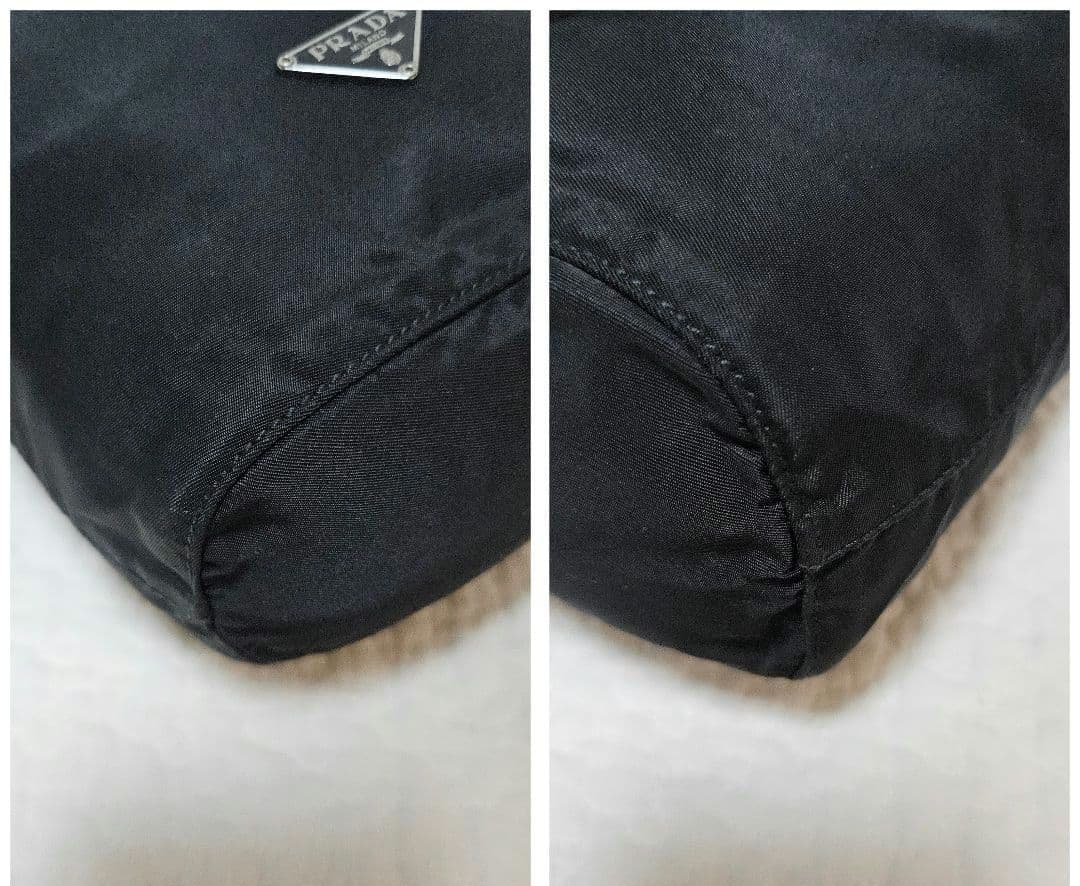 ✨超極美品✨PRADA プラダ　ポーチ　巾着　ナイロン　ブラック　黒　レディース