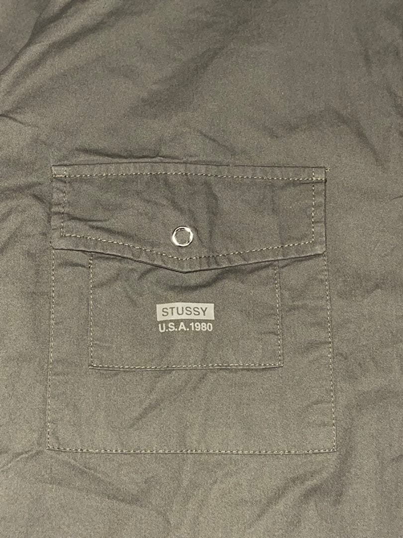 90s 00s OLD STUSSY ヴィンテージ 紺タグUSA製 ワークシャツ