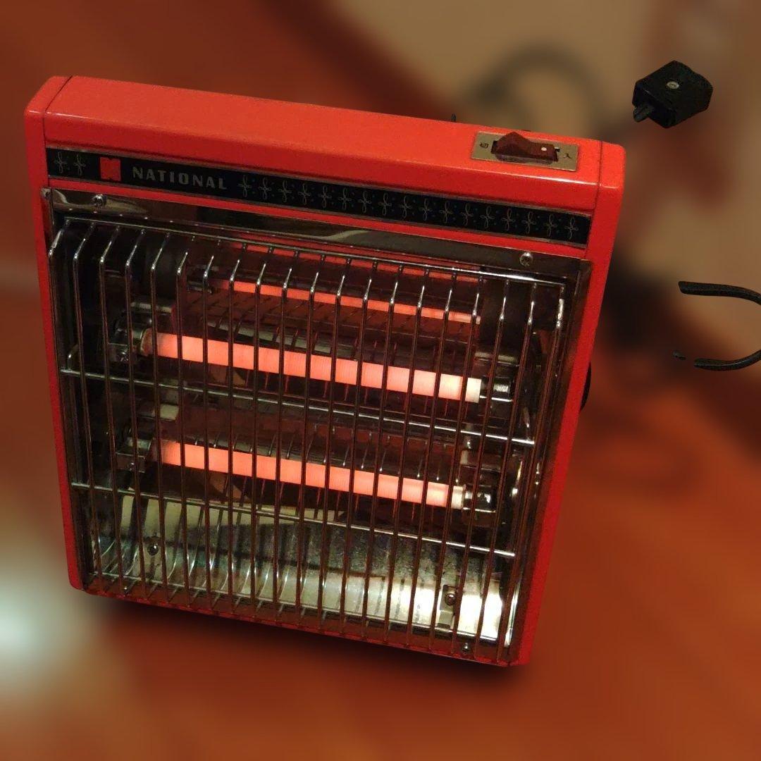 レトロ小型電気ストーブ　ナショナル製品　中古　実用品