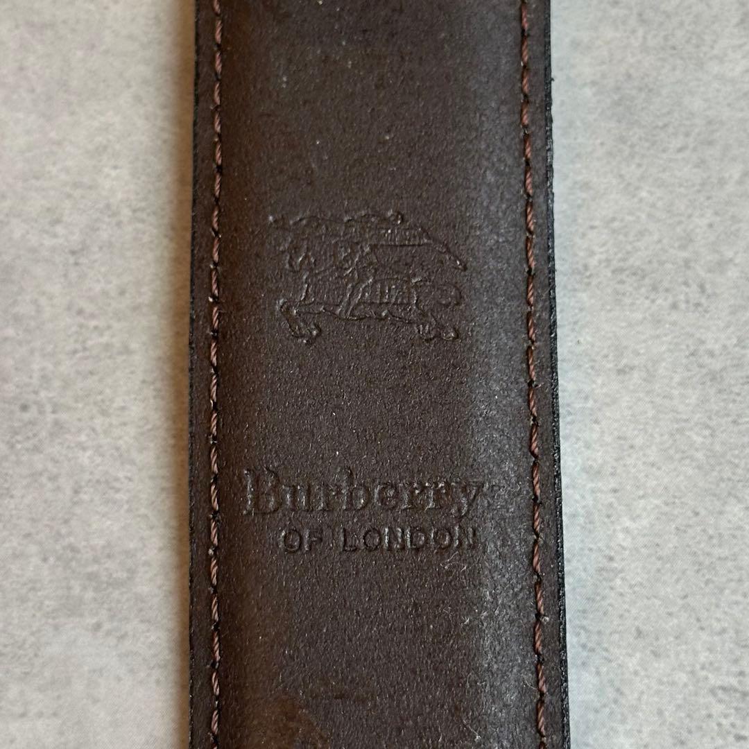 BURBERRY ゴールドバックル　レザーベルト　交換用バックル付属