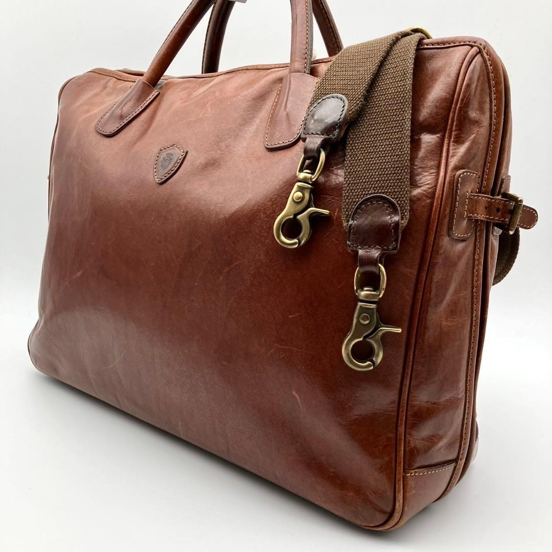 フェリージ 2way オールレザー ビジネスバッグ ブラウン　02-39