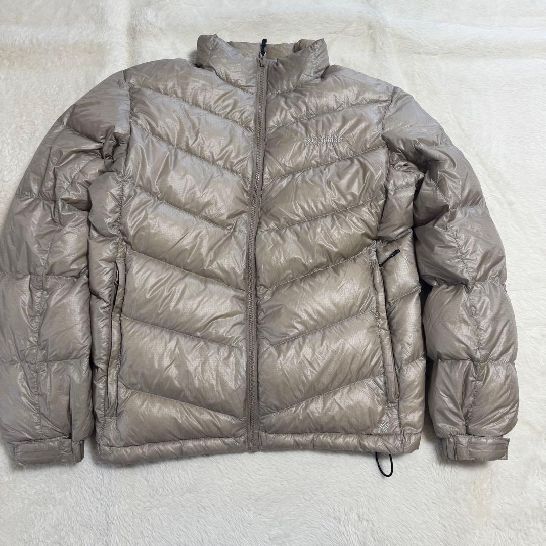 Columbia 00s puffy jacket ベージュLドローコード短丈