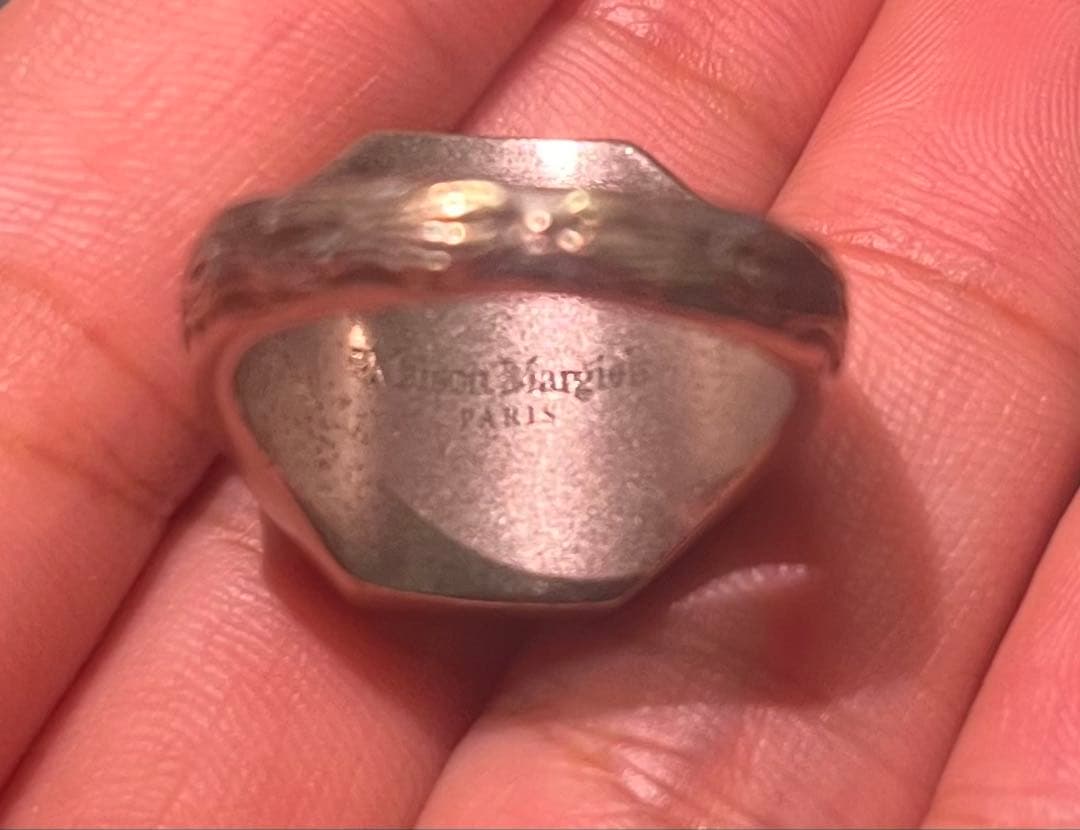 アクセサリー Maison Marglela Paris silver Black ring