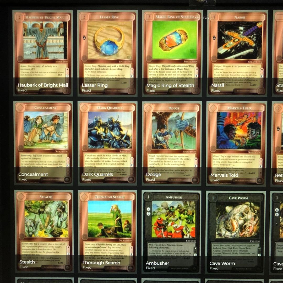 ミドルアース　カード　チャレンジデッキE ccg コンプ　指輪物語　トレカ