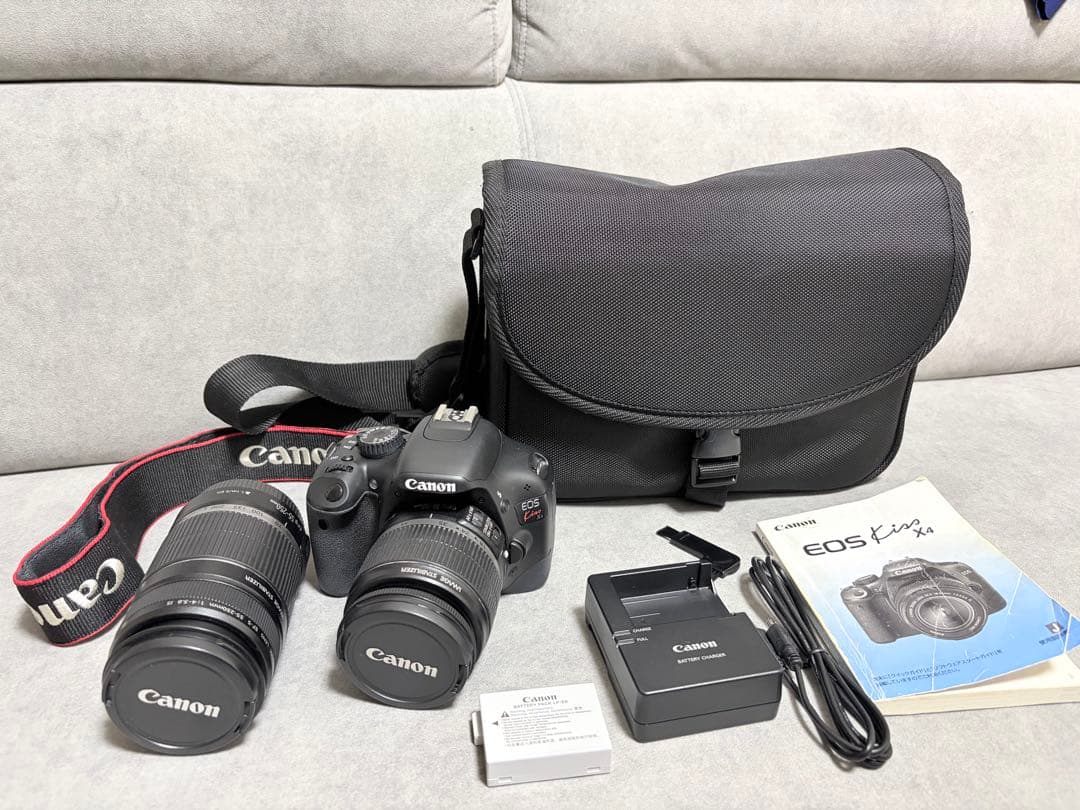 Canon EOS Kiss x4ダブルレンズ デジタル一眼レフセット