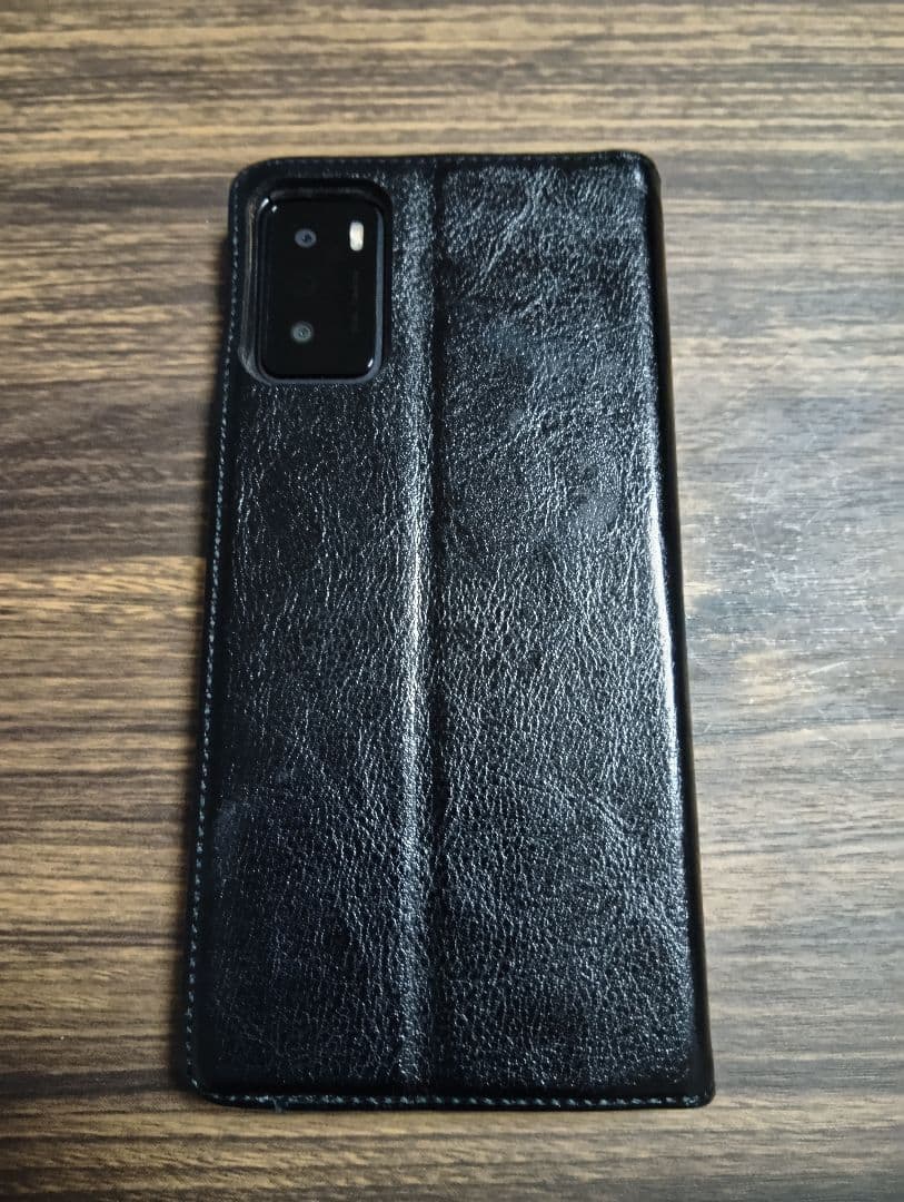 【高齢者ワンオーナー美品】OPPO A55 5G スマホ本体 本革レザーカバー付