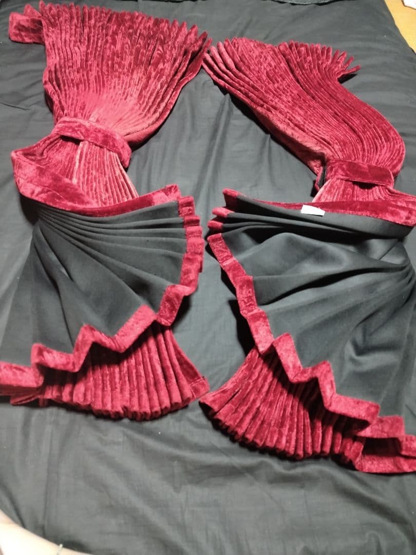 チンチラ レッド 仮眠カーテン センターカーテン 五右衛門カーテン トラック用品