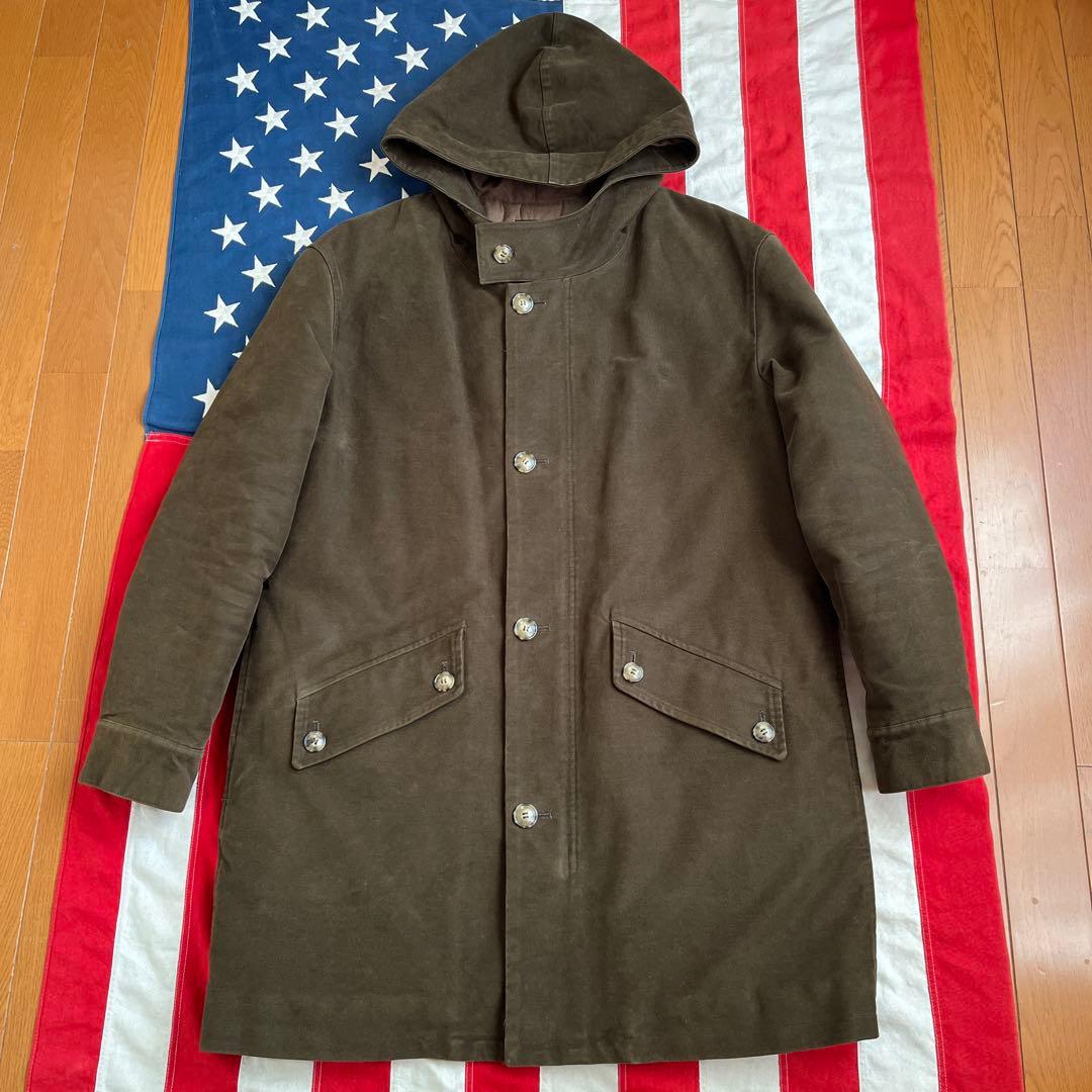 A.P.C. 中綿入り モールスキン モッズコート S オリーブドラブ